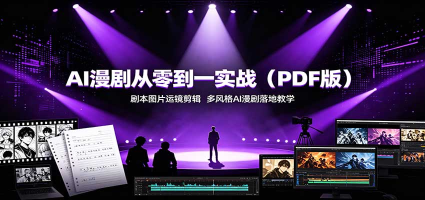 AI漫剧从零到一实战(PDF版):剧本图片运镜剪辑,多风格AI漫剧落地教学-悟空知识星球