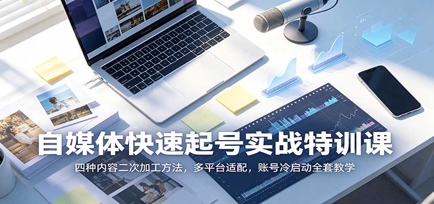 自媒体快速起号实战特训课:四种内容二次加工方法,多平台适配,账号冷启动全套教学-悟空知识星球