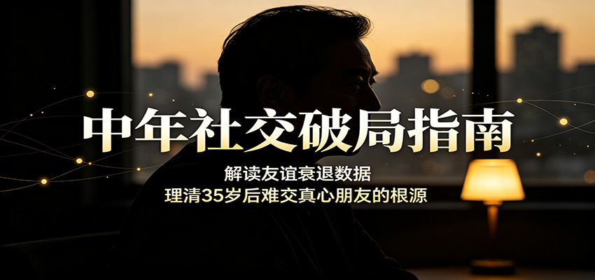 中年社交破局指南:解读友谊衰退数据,理清35岁后难交真心朋友的根源-悟空知识星球