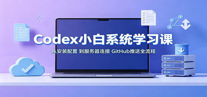 Codex小白系统学习课:小从安装配置,到服务器连接、GitHub推送全流程-悟空知识星球