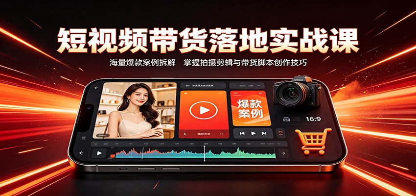 短视频带货落地实战课:海量爆款案例拆解,掌握拍摄剪辑与带货脚本创作技巧-悟空知识星球