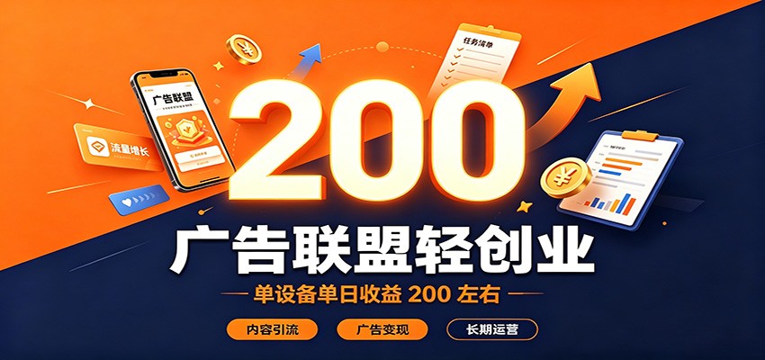 广告联盟轻创业,单设备单日收益200左右,内容引流广告变现长期运营-悟空知识星球