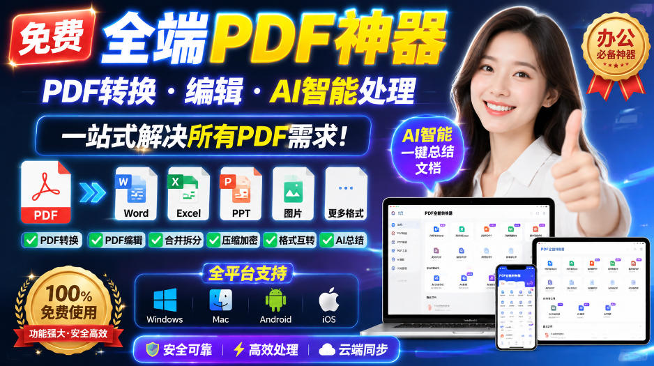 （20183期）免费全端PDF神器，PDF转换·编辑·AI智能处理，一站式解决所有PDF需求!-悟空知识星球