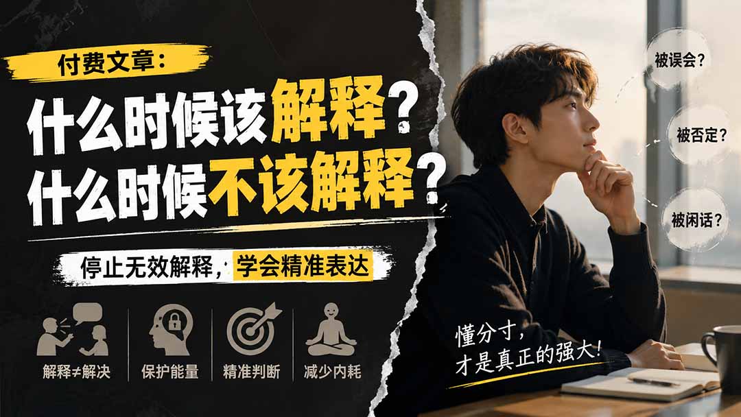 (20223期)付费文章:什么时候该解释?什么时候不该解释?-悟空知识星球