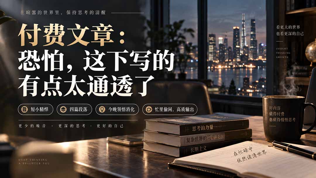 (20317期)灏泽付费文章:恐怕,这下写的有点太通透了-悟空知识星球