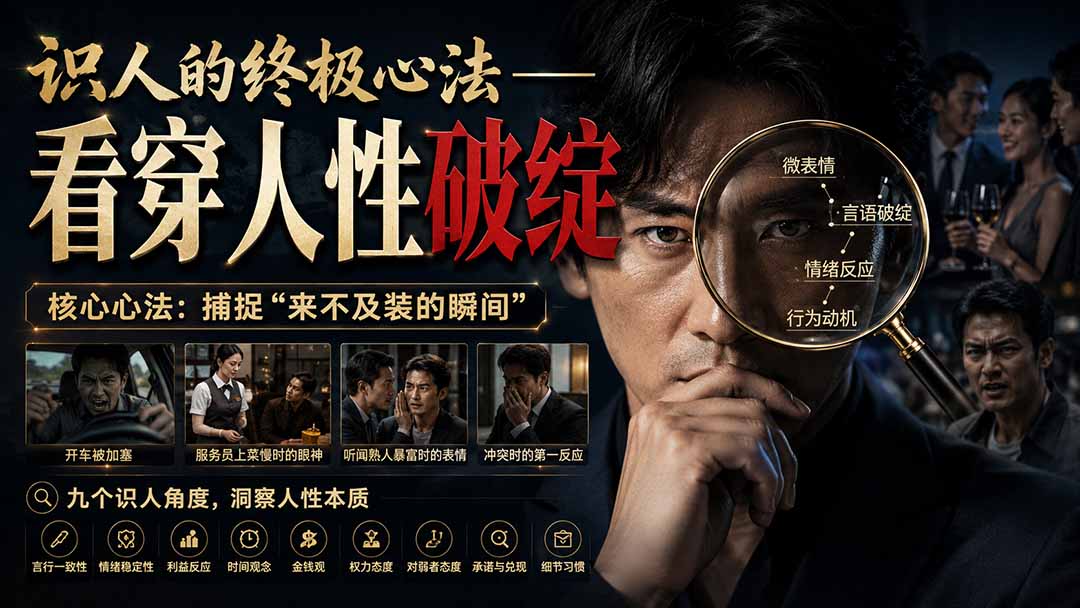 (20300期)付费文章:识人的终极心法——看穿人性破绽-悟空知识星球