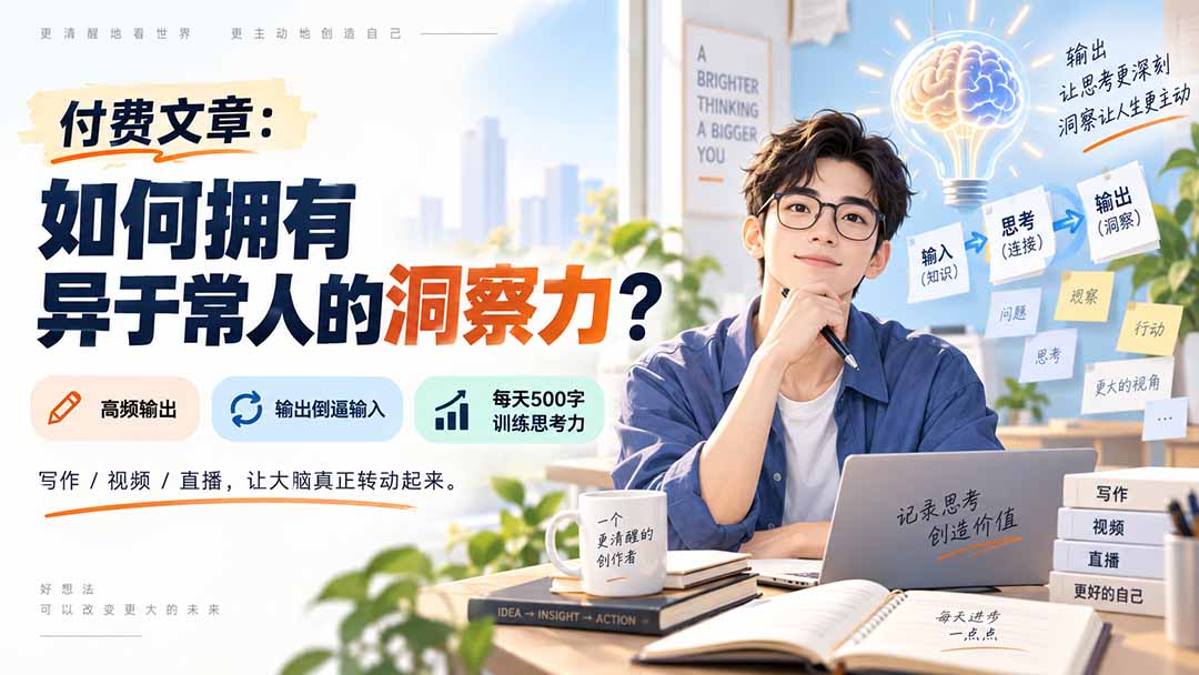 (20558期)付费文章:如何拥有异于常人的洞察力?-悟空知识星球