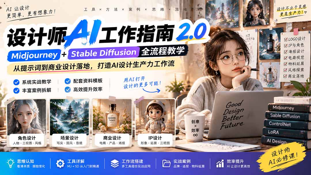 （20562期）《设计师AI工作指南 2.0》-无水印课：从思维落地，解锁 AI 设计生产力-悟空知识星球