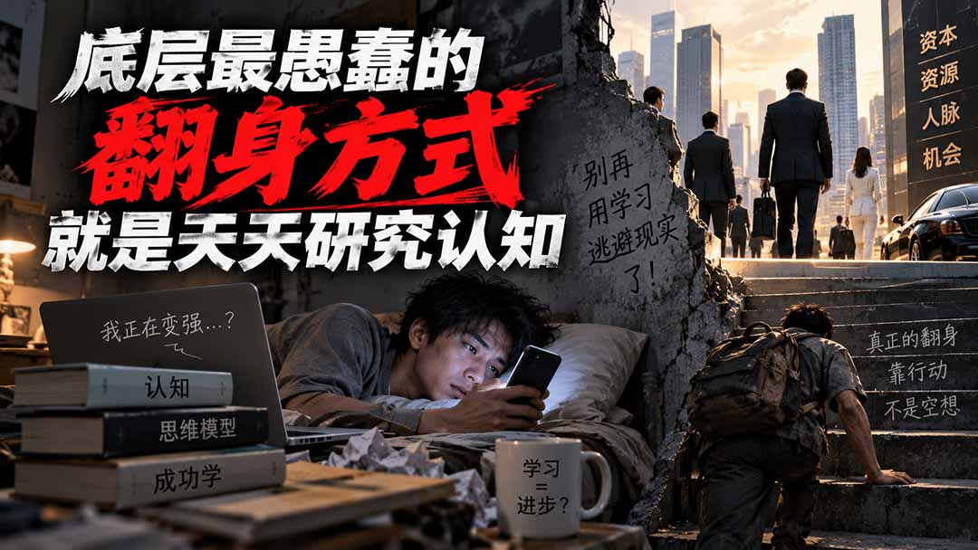 (20383期)付费文章:底层最愚蠢的翻身方式就是天天研究认知-悟空知识星球