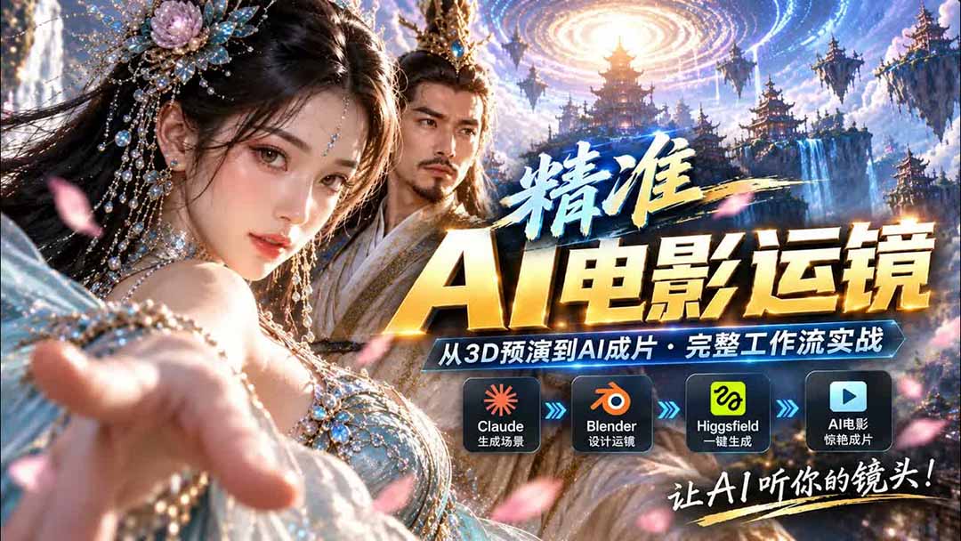 (20503期)AI视频终于能精准运镜了!Claude + Blender + Higgsfield 免费插件实测-悟空知识星球