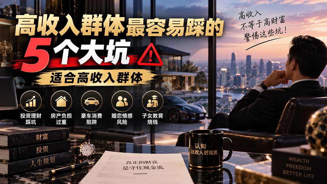 (20289期)付费文章:高收入群体最容易踩的5个大坑,适合高收入群体-悟空知识星球
