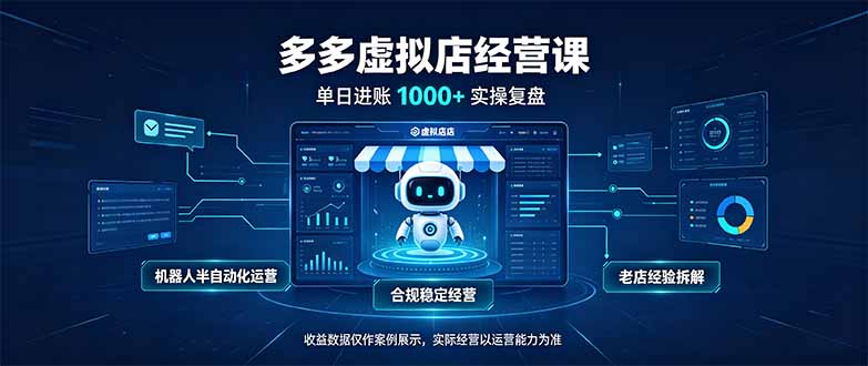 (20616期)单日进账1000+的多多虚拟店,合规稳定的老牌项目,机器人半自动化运营-悟空知识星球