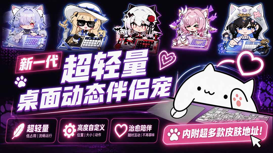 （20293期）开源免费用！新一代超轻量桌面动态伴侣宠，体验更美观，更丝滑，内附超多款皮肤地址，BongoCat-悟空知识星球