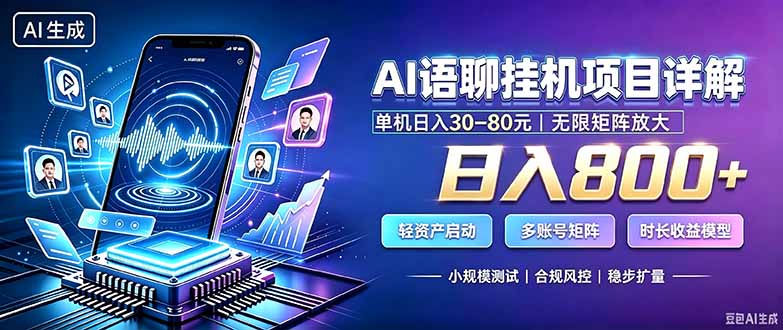 (20314期)AI语聊挂机,日入800+,适用个人副业,工作室矩阵操作-悟空知识星球
