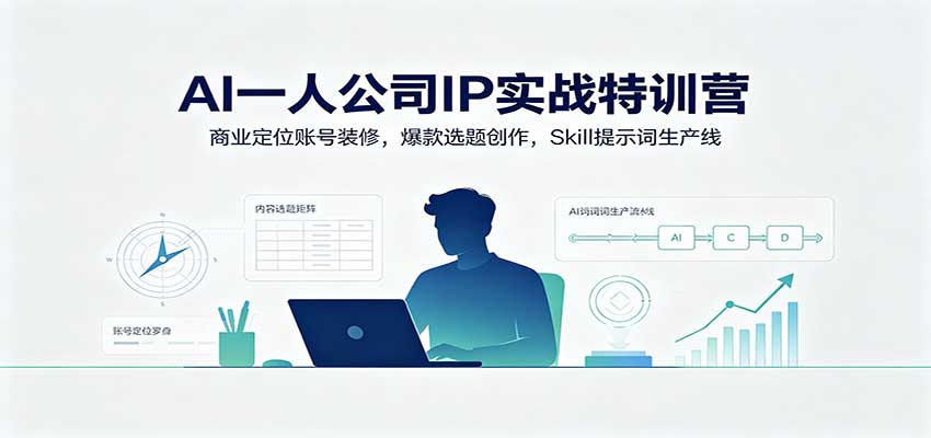 AI一人公司IP实战特训营：商业定位账号装修，爆款选题创作，Skill提示词生产线-悟空知识星球