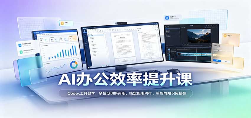 AI办公效率提升课：Codex工具教学，多模型切换调用，搞定报表PPT、剪辑与知识库搭建-悟空知识星球