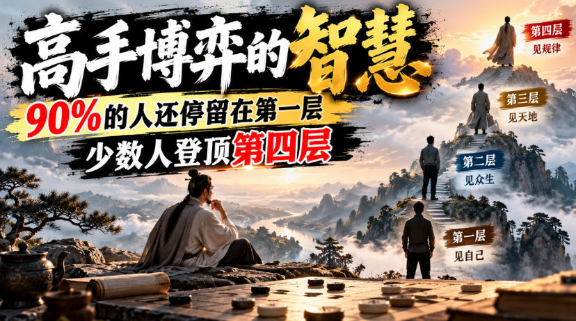 付费文章:高手博弈的智慧,90%的人还停留在第一层,少数人登顶第四层-悟空知识星球