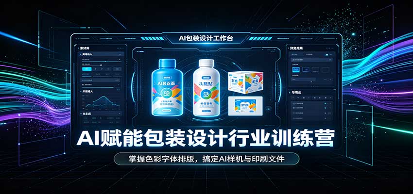 AI赋能包装设计行业训练营:掌握色彩字体排版,搞定AI样机与印刷文件-悟空知识星球