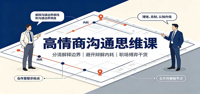 高情商沟通思维课:分清解释边界,避开辩解内耗,职场博弈干货-悟空知识星球