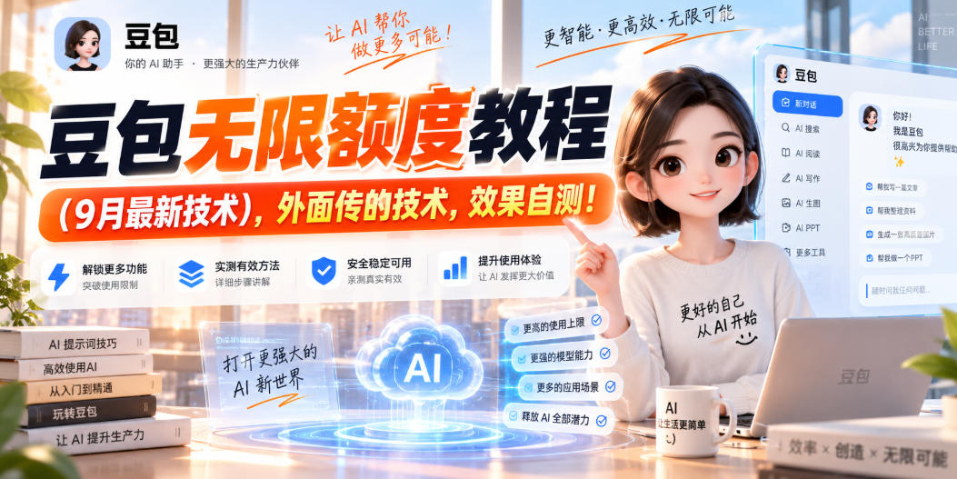 豆包无限额度教程(9月最新技术),外面传的技术,效果自测!-悟空知识星球