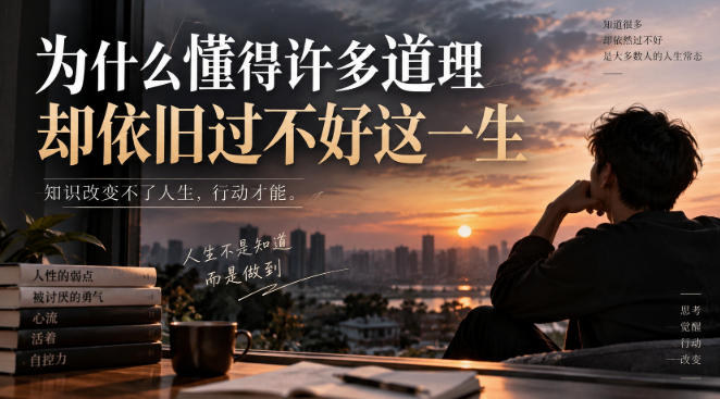 某社群精选文:为什么懂得许多道理却依旧过不好这一生?-悟空知识星球