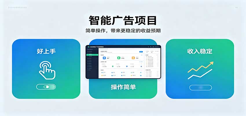 智能广告挂机项目,操作简单上手快,收益稳定可持续。稳定日入300+-悟空知识星球