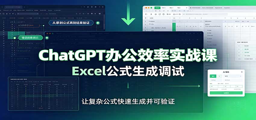 ChatGPT办公效率实战课:提示词技巧,Excel公式生成调试,文档编写教程-悟空知识星球