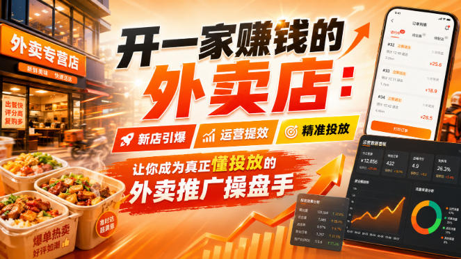 开一家賺钱的外卖店：新店引爆·运营提效·精准投放，让你成为真正懂投放的外卖推广操盘手-悟空知识星球