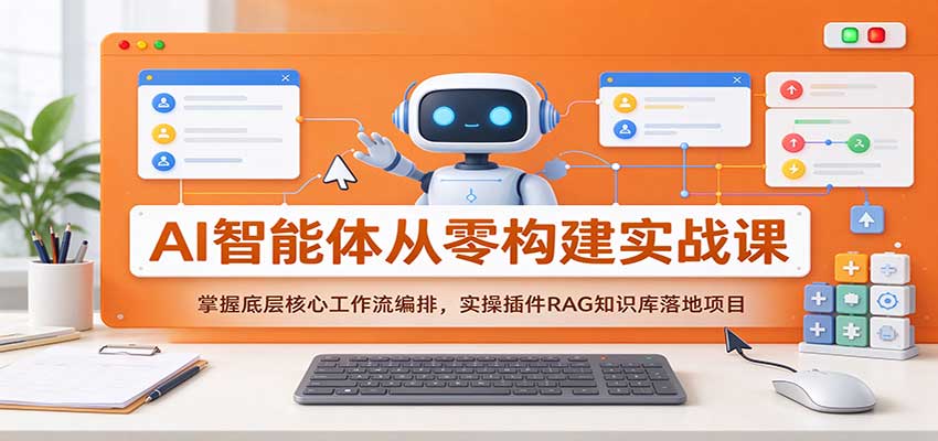 AI智能体从零构建实战课：掌握底层核心工作流编排，实操插件RAG知识库落地项目-悟空知识星球