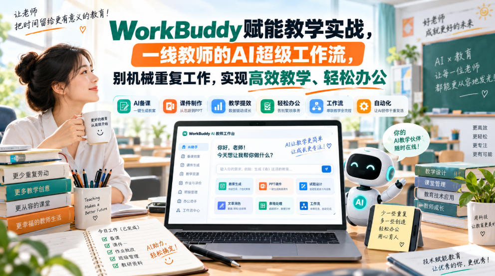 WorkBuddy赋能教学实战，一线教师的AI超级工作流，别机械重复工作，实现高效教学、轻松办公-悟空知识星球