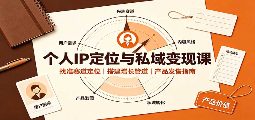 个人IP定位与私域变现课:找准赛道定位,搭建增长管道,产品发售指南-悟空知识星球