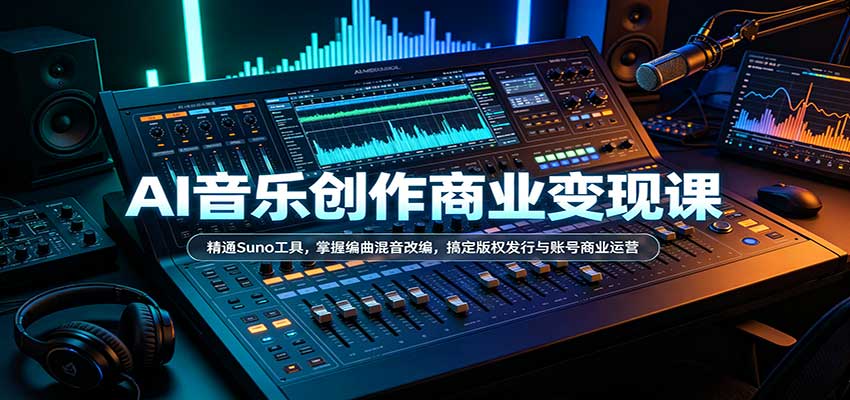 AI音乐创作商业变现课：精通Suno工具，掌握编曲混音改编，搞定版权发行与账号商业运营-悟空知识星球
