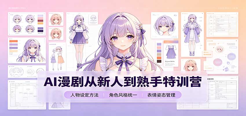 AI漫剧从新人到熟手特训营:剧本分镜创作,提示词模板,人物设定与工具资源-悟空知识星球