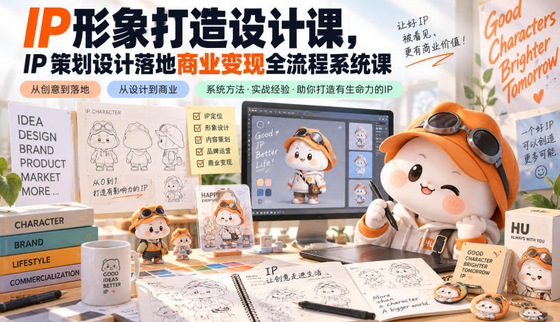 IP形象打造设计课,IP策划设计落地商业变现全流程系统课-悟空知识星球