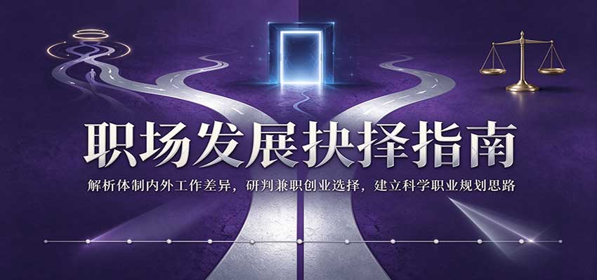 职场发展抉择指南:解析体制内外工作差异,研判兼职创业选择,建立科学职业规划思路-悟空知识星球
