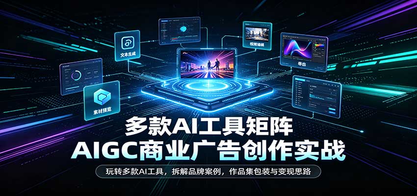 AIGC商业广告创作实战:玩转多款AI工具,拆解品牌案例,作品集包装与变现思路-悟空知识星球