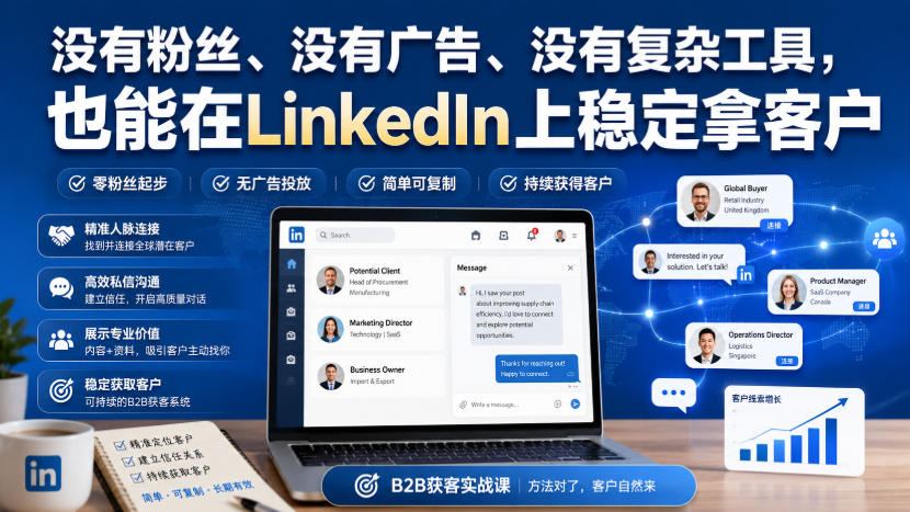 没有粉丝、没有广告、没有复杂工具,也能在LinkedIn上稳定拿客户【原创双语字幕】-悟空知识星球