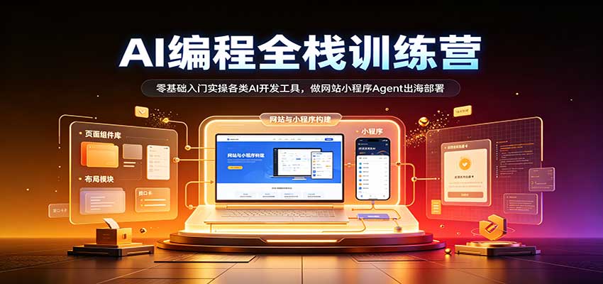 AI编程全栈训练营：：零基础入门实操各类AI开发工具，做网站小程序Agent出海部署-悟空知识星球