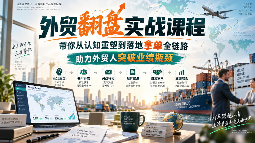 外贸翻盘实战课程,带你从认知重塑到落地拿单全链路,助力外贸人突破业绩瓶颈-悟空知识星球