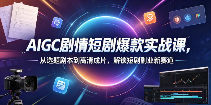 AIGC剧情短剧爆款实战课，从选题剧本到高清成片，解锁短剧副业新赛道（更新0906）-悟空知识星球