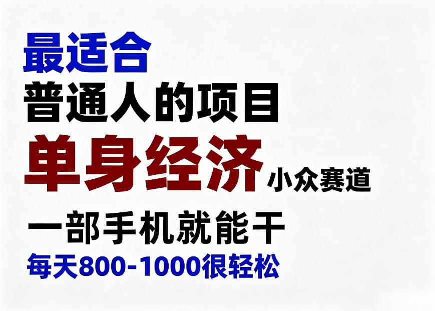 身经济小众赛道,一部手机就能干,每天搞个800-1000很轻松,最适合普通人的项目【揭秘】-悟空知识星球