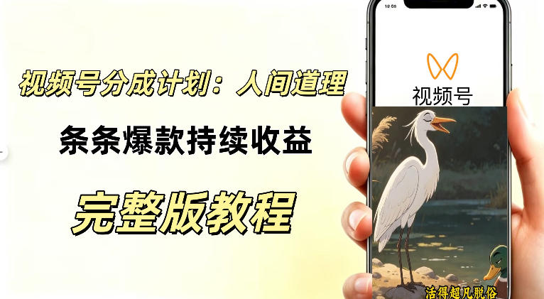 视频号新玩法之AI动漫画风励志视频，不用会画画、不用拍摄，持续化收益，详细拆解-悟空知识星球