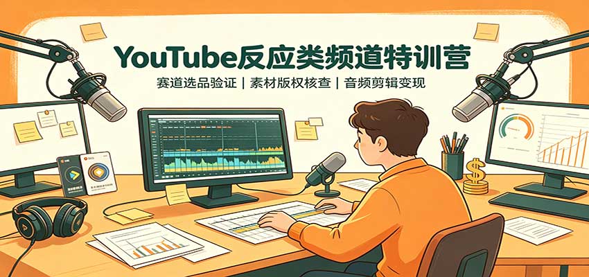 YouTube反应类频道特训营:赛道选品验证,素材版权核查,音频剪辑变现-悟空知识星球