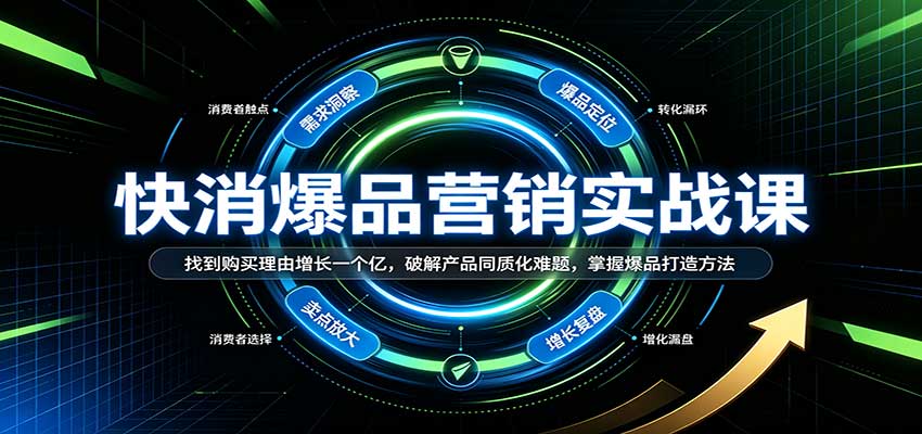 快消爆品营销实战课:找到购买理由增长一个亿,破解产品同质化难题,掌握爆品打造方法-悟空知识星球