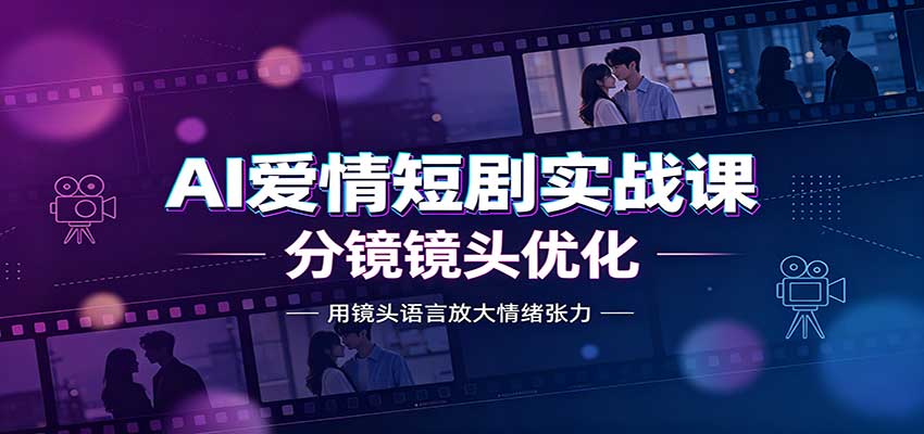 AI爱情短剧实战课：故事剧本创作，分镜镜头优化，智能体提示词-悟空知识星球