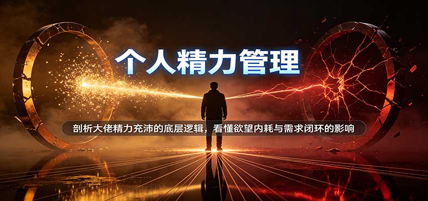 个人精力管理:剖析大佬精力充沛的底层逻辑,看懂欲望内耗与需求闭环的影响-悟空知识星球
