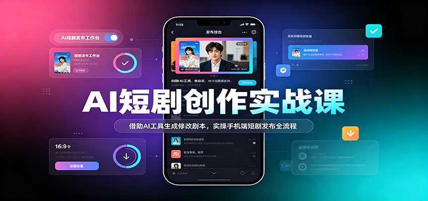 AI短剧创作实战课:借助AI工具生成修改剧本,实操手机端短剧发布全流程-悟空知识星球