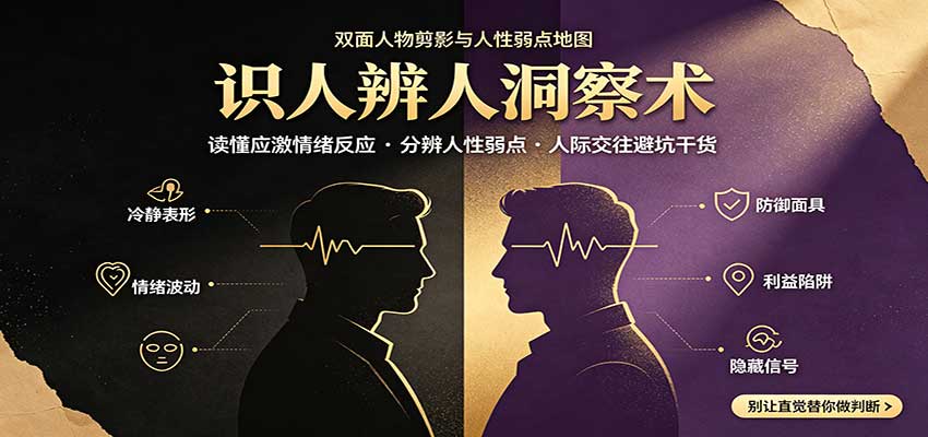 识人辨人终极心法：读懂应激情绪反应，分辨人性弱点，人际交往避坑干货-悟空知识星球