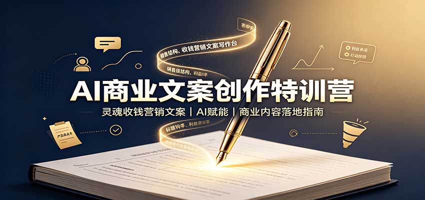 AI商业文案创作特训营：灵魂收钱营销文案，AI赋能，商业内容落地指南-悟空知识星球