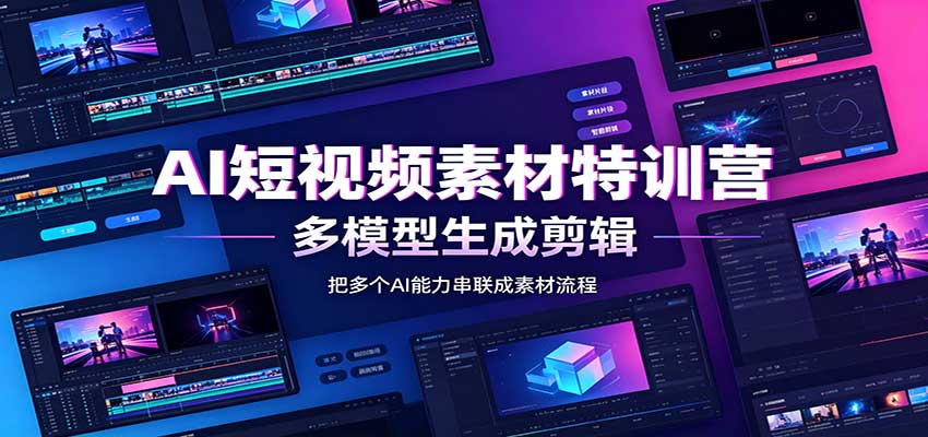 AI短视频素材特训营:Codex本地部署实操,多模型生成剪辑,爆量素材挖掘教学-悟空知识星球
